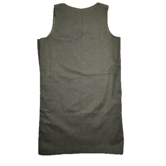 Vintage Wool Dress Harvé Bernard Womens 14 Side Button Black - Picture 6 of 6